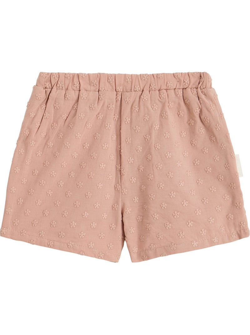 Kindershorts met Engelse borduurmotieven, Zomerpoëzie Roze - Kiabi