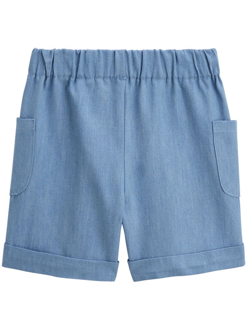 Kindershorts van Kanha-katoen canvas Blauw - Kiabi