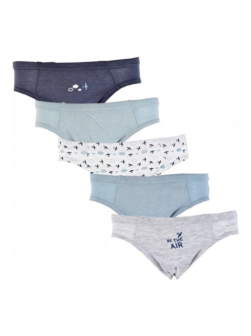 Kinderslips TWINDAY katoen - Set van 5 - Kiabi Kinderslips TWINDAY katoen - Set van 5 - Kiabi