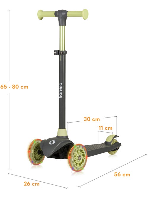 Kinderstep LIONELO Jessy - Verlichte wielen - 3 wielen - Verstelbare hoogte - Kiabi Kinderstep LIONELO Jessy - Verlichte wielen - 3 wielen - Verstelbare hoogte - Kiabi