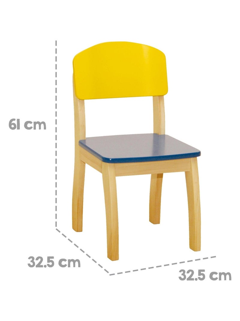 Kinderstoel van massief hout - ROBA Multicolor - Kiabi