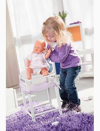 Kinderstoel voor poppen van hout en stof 'Fienchen' ROBA