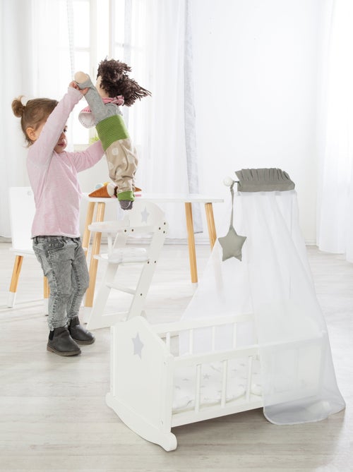Kinderstoel voor poppen van massief hout + kussen 'Stella' - ROBA - Kiabi Kinderstoel voor poppen van massief hout + kussen 'Stella' - ROBA - Kiabi