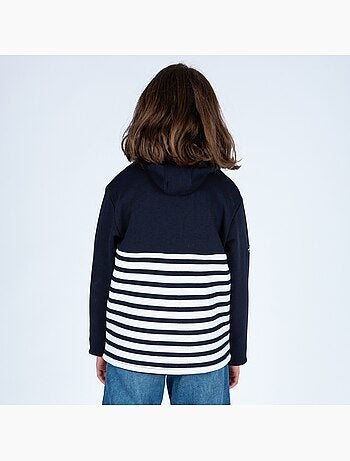 Kindersweatshirt van katoen 'breizh océan', rechtgesneden fleecejack