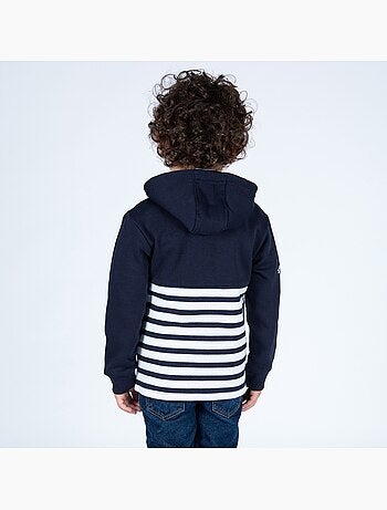 Kindersweatshirt van katoen 'breizh océan', rechtgesneden fleecejack