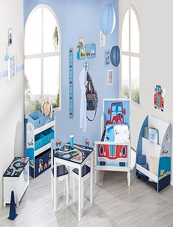 Kindertafel + 2 houten stoelen met automotief 'Rennfahrer' ROBA