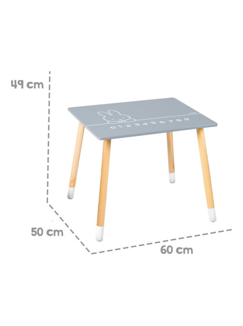 Kindertafel + 2 houten stoelen met konijnenmotief 'miffy' ROBA - Kiabi