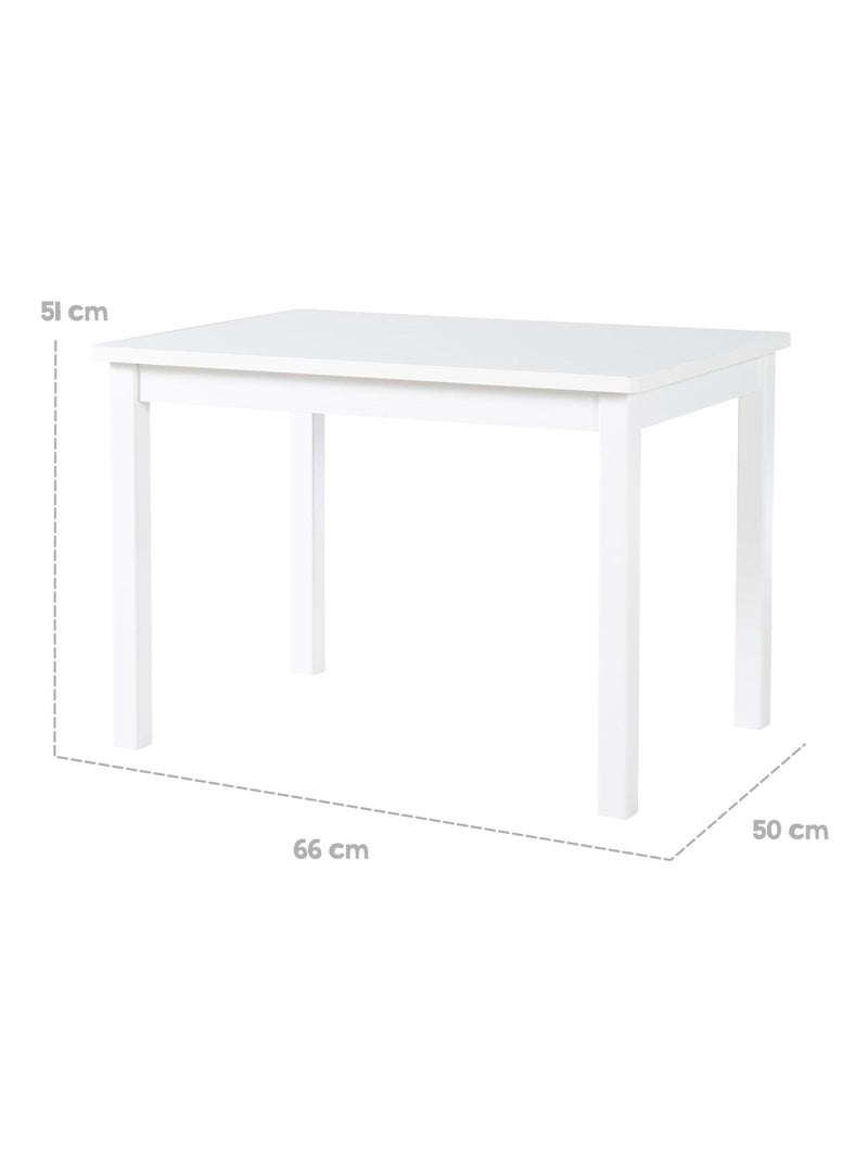 Kindertafel van massief hout ROBA Wit - Kiabi