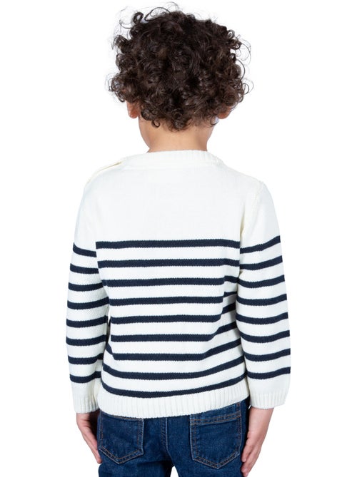 Kindertrui 'Breizh Océan' met Bretonse strepen, dikke katoenen trui voor jongens en meisjes. - Kiabi Kindertrui 'Breizh Océan' met Bretonse strepen, dikke katoenen trui voor jongens en meisjes. - Kiabi