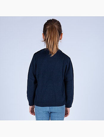 Kindertrui 'Breizh Océan' met Bretonse strepen, dikke katoenen trui voor jongens en meisjes.