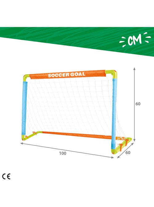 Kindervoetbaldoel met bal, pomp en haringen - speelzone! - Kiabi Kindervoetbaldoel met bal, pomp en haringen - speelzone! - Kiabi