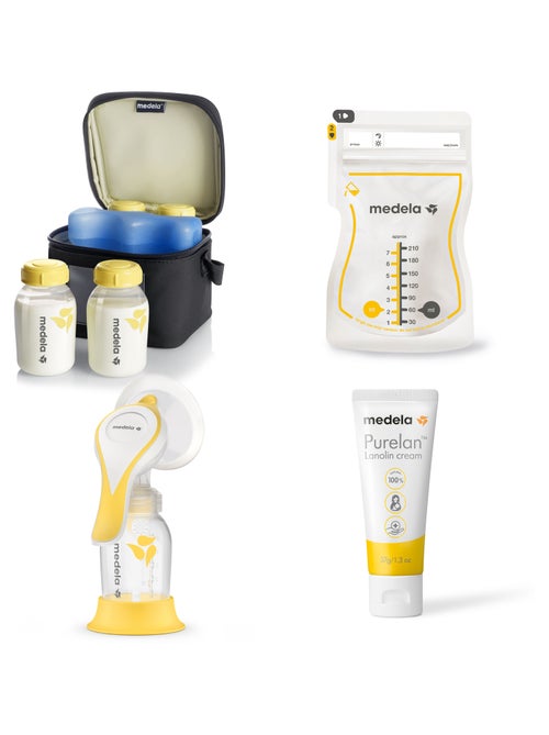 Kit allaitement complet medela - tire-lait manuel harmony flex + 50 sachets conservation + cooler - Kiabi Kit allaitement complet medela - tire-lait manuel harmony flex + 50 sachets conservation + cooler - Kiabi