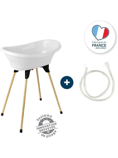 Kit baignoire vasco blanc muguet : baignoire + pieds + tuyau de vidange - thermobaby - Kiabi