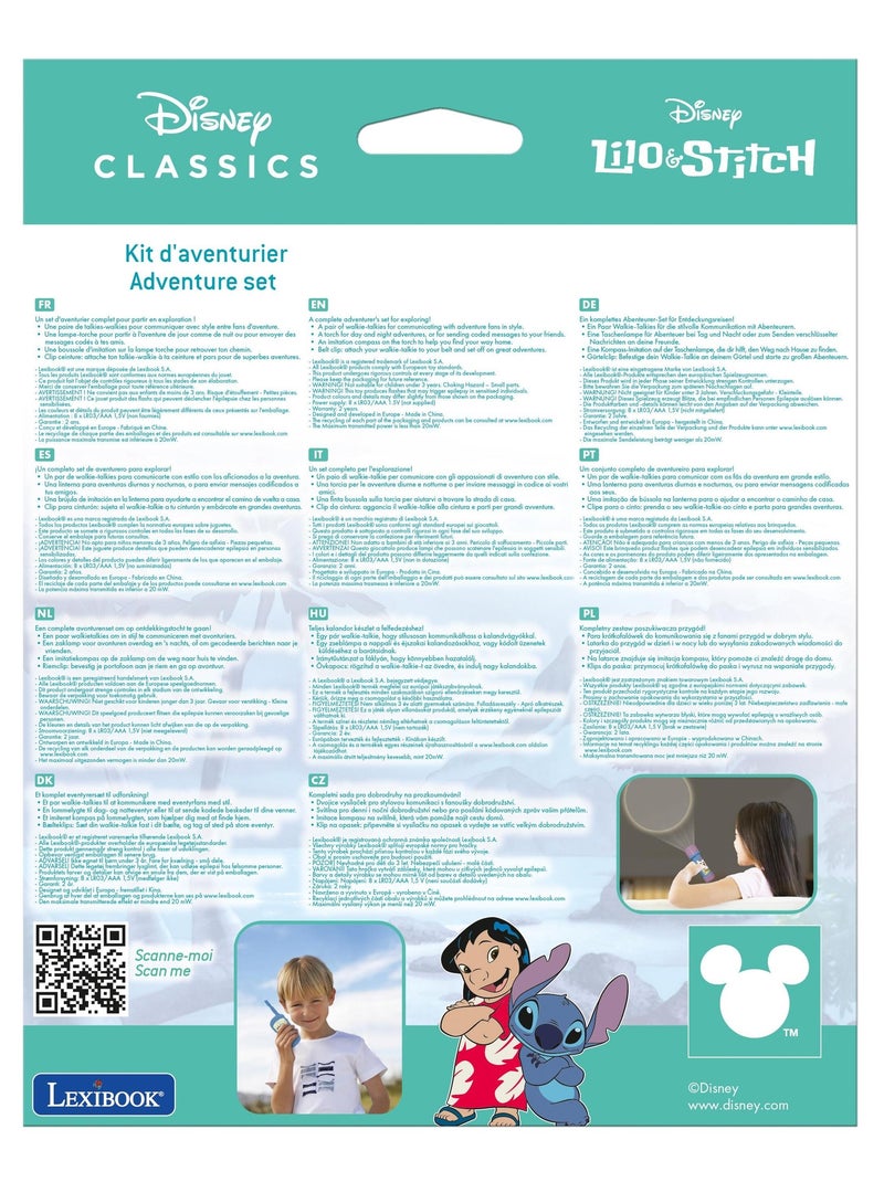 Kit d'aventurier stitch avec talkies walkies et lampe-torche/boussole N/A - Kiabi