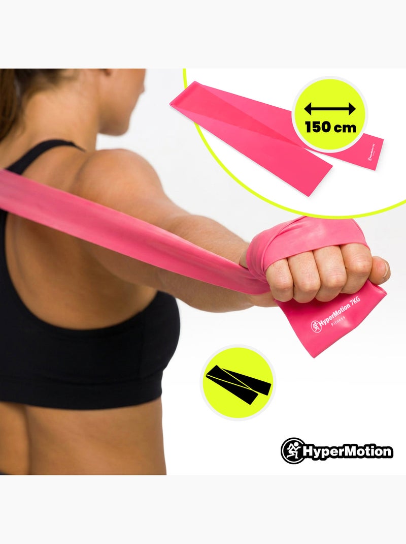 Kit de 3 bandes de résistance femmes hypermotion 7 kg avec sac de rangement Rouge - Kiabi