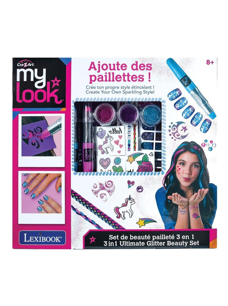 Kit de beauté 3 en 1 pailleté Multicolore - Kiabi