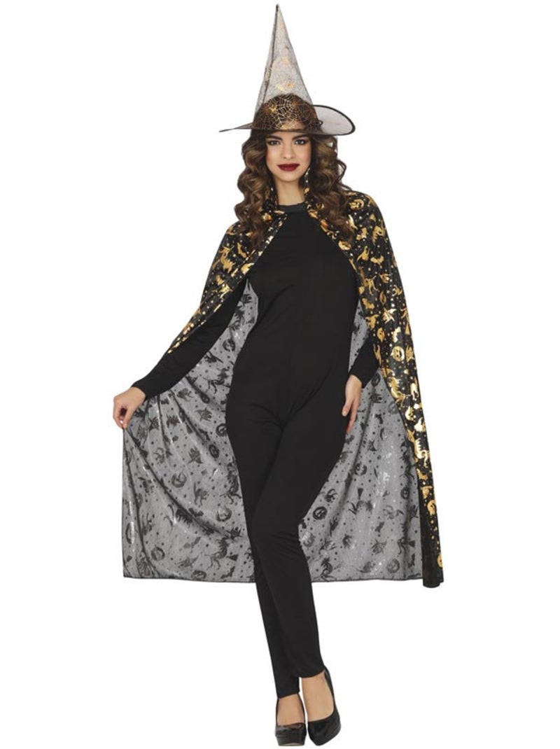 Kit de costume de sorcière : chapeau et cape 110 cm Multicolore - Kiabi