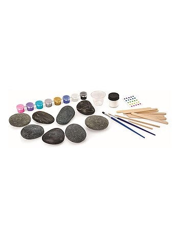Kit de création artistique sur pierres avec effet métallique