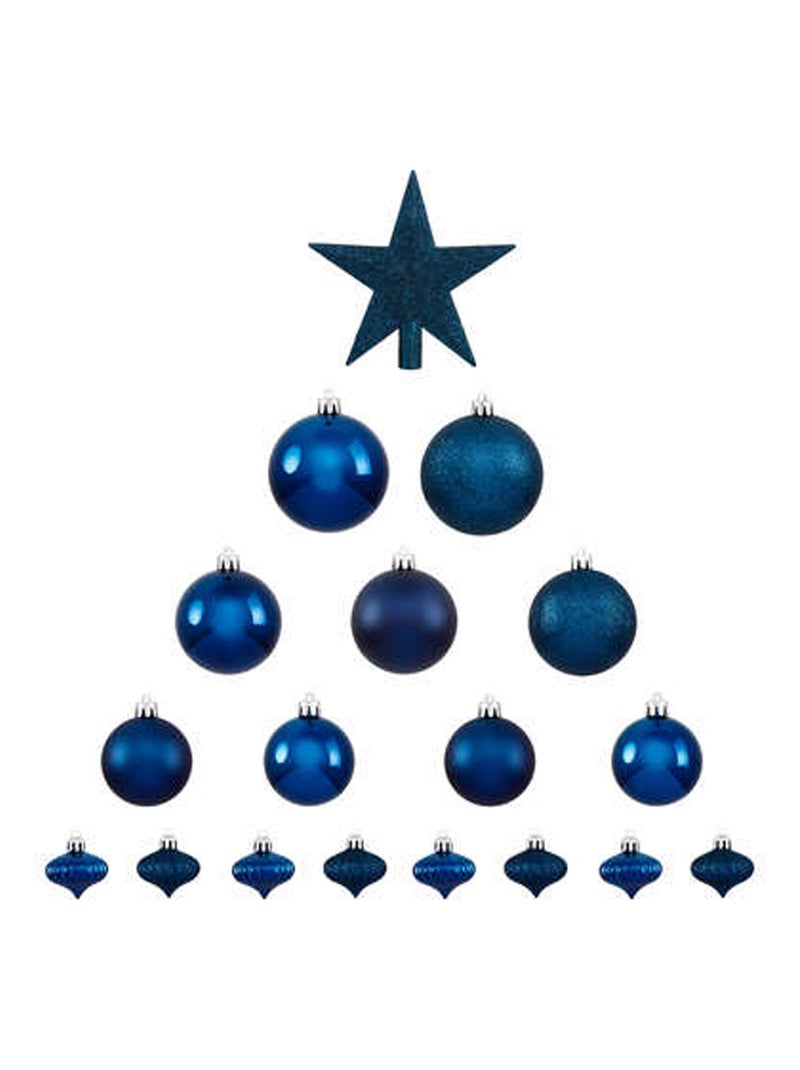 Kit de décoration pour sapin de Noël Bleu - Kiabi