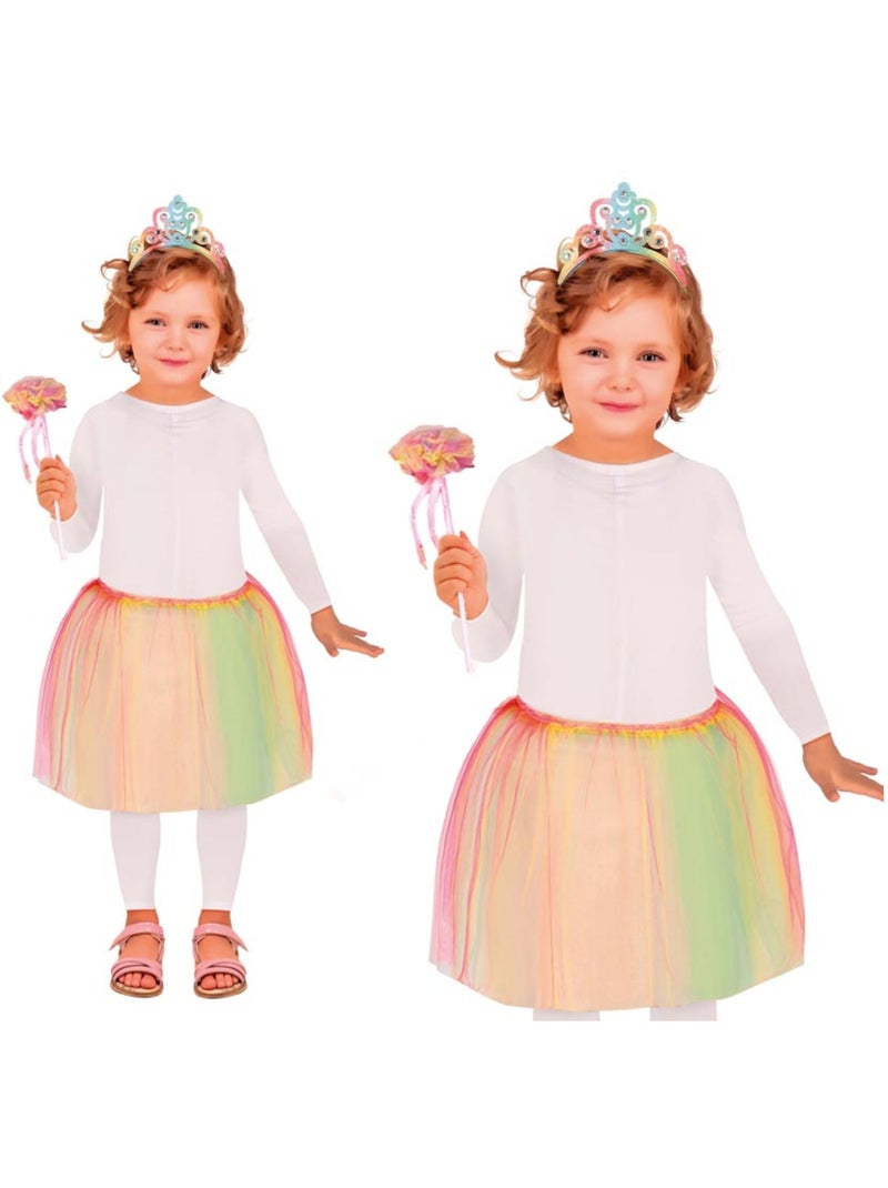 Kit de fée : serre-tête, baguette magique et tutu Multicolore - Kiabi