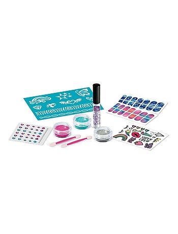 Kit de tatouages brillants et nail art pailletés
