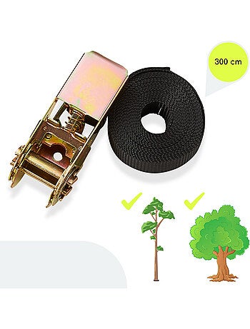 Kit d'escalade sur arbre- 12 prises 6 sangles avec cliquets - max 91 kg, course d'obstacles enfant