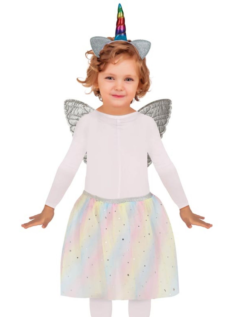 Kit Licorne : Bandeau, ailes et tutu Multicolore - Kiabi