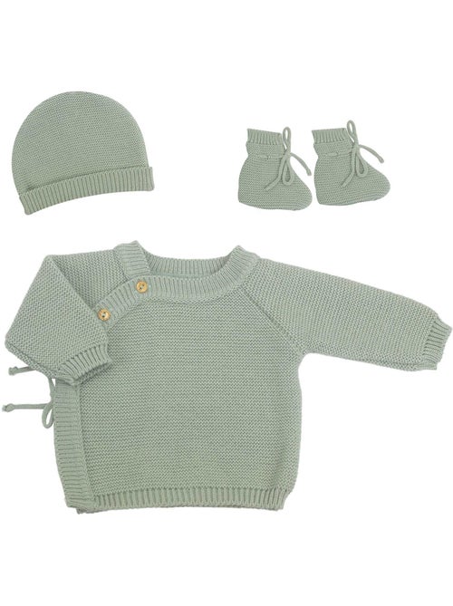 Kit naissance bébé en maille - Kiabi
