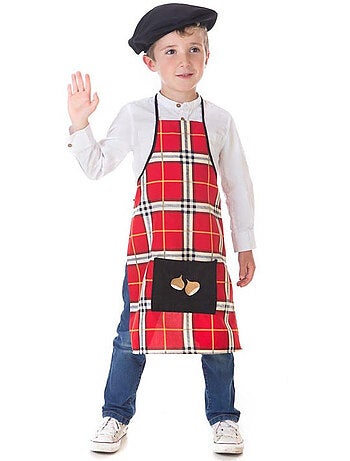 Kit ou costume de vendeur de châtaignes (à carreaux)