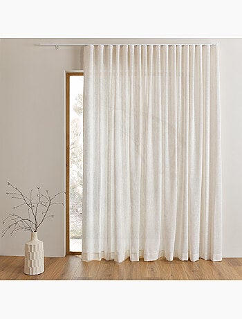 Kit rail extensible + voilage poly-lin wave