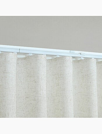 Kit rail extensible + voilage poly-lin wave