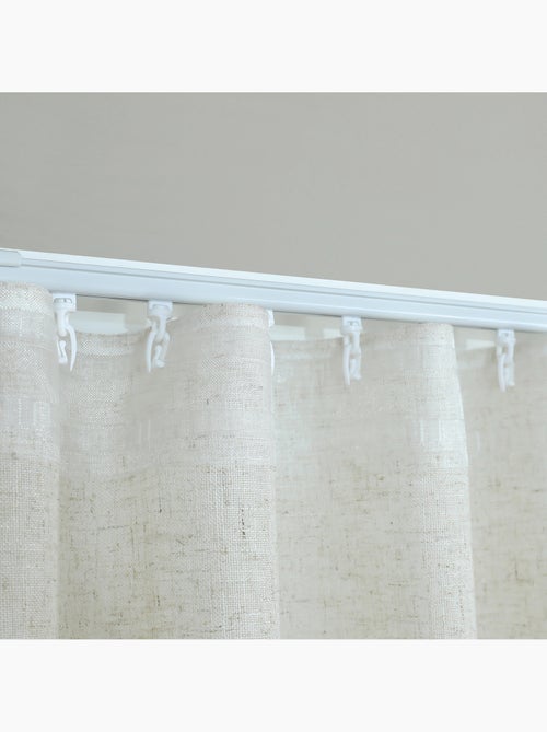 Kit rail extensible + Voilage poly-lin wave - Kiabi