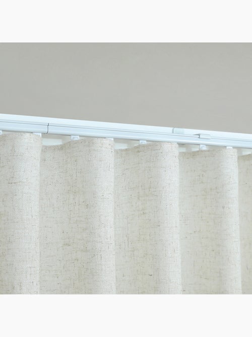 Kit rail extensible + Voilage poly-lin wave - Kiabi