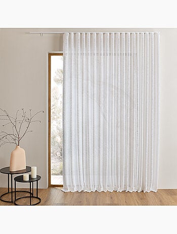 Kit rail extensible + voilage poly-lin wave