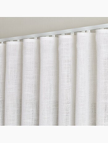 Kit rail extensible + voilage poly-lin wave