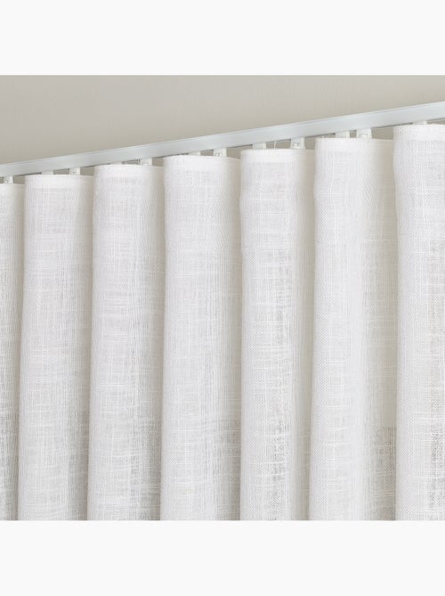 Kit rail extensible + Voilage poly-lin wave - Kiabi