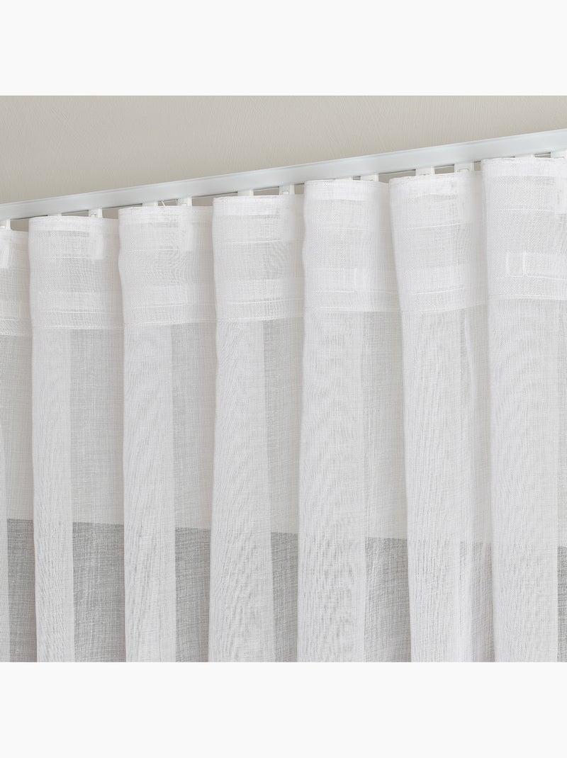 Kit rail extensible + Voilage wave Blanc - Kiabi