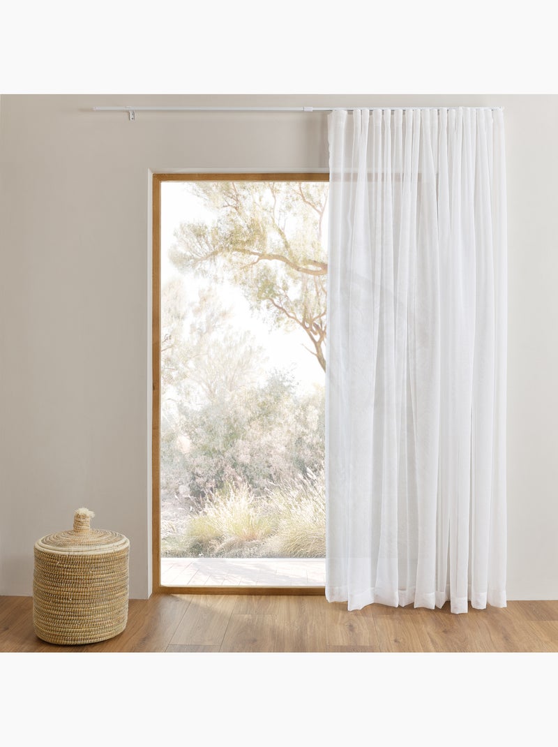 Kit rail extensible + Voilage wave Blanc - Kiabi