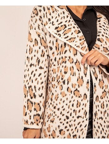 KITAY lange cardigan met patroon