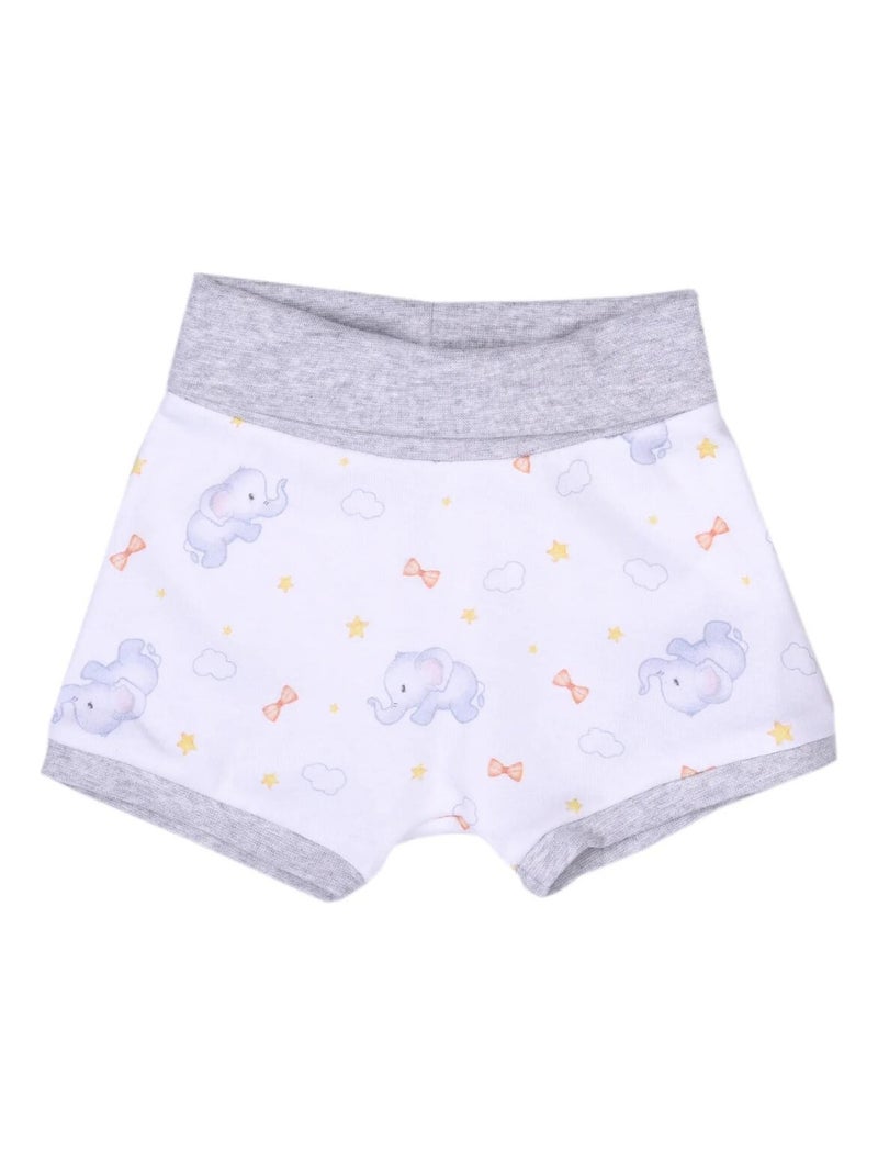 Kitikate | ensemble bébé body et shorty  éléphant Blanc - Kiabi