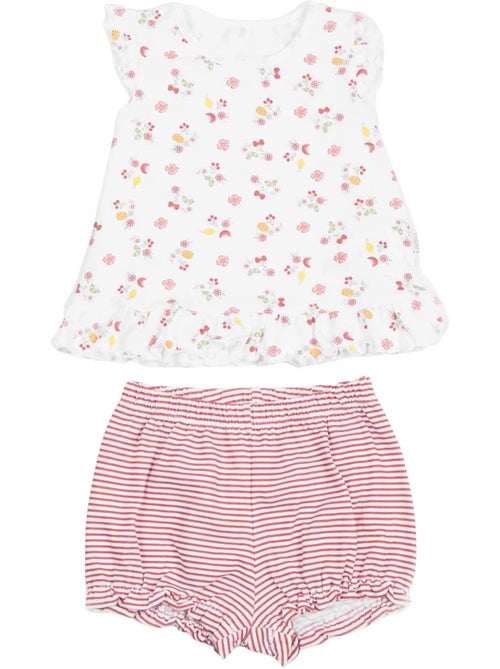 Kitikate | ensemble t-shirt et short bébé cerise - Kiabi Kitikate | ensemble t-shirt et short bébé cerise - Kiabi