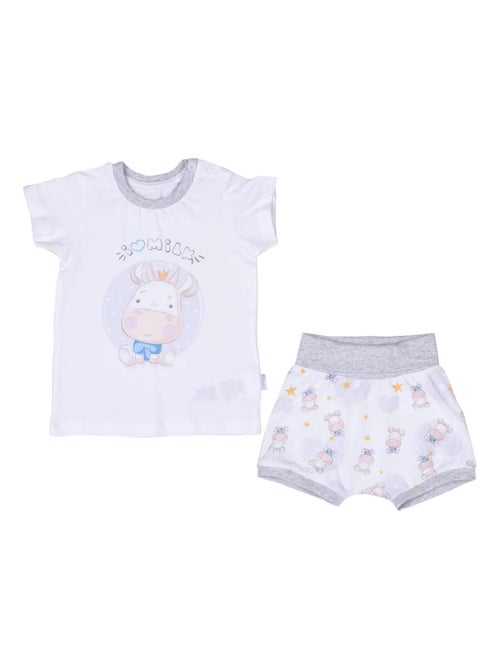 Kitikate | ensemble t-shirt et short bébé milk - Kiabi Kitikate | ensemble t-shirt et short bébé milk - Kiabi