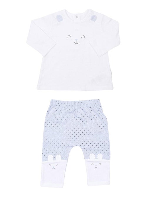 Kitikate | pyjama bébé 2 pièces lapin - Kiabi Kitikate | pyjama bébé 2 pièces lapin - Kiabi