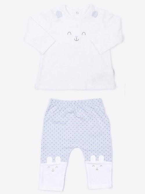 Kitikate | pyjama bébé 2 pièces lapin - Kiabi Kitikate | pyjama bébé 2 pièces lapin - Kiabi