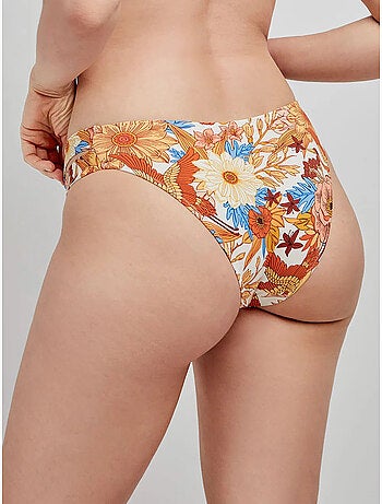 Klassieke bikini broekje met retro bloemenprint