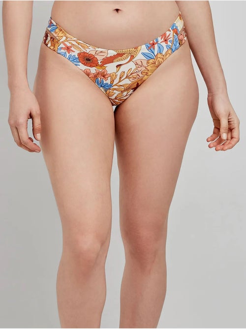 Klassieke bikini broekje met retro bloemenprint - Kiabi