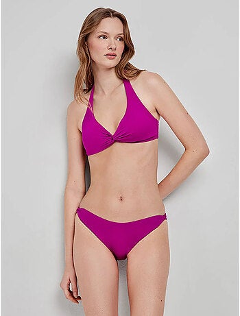 Klassieke bikini slip met knoopdetails