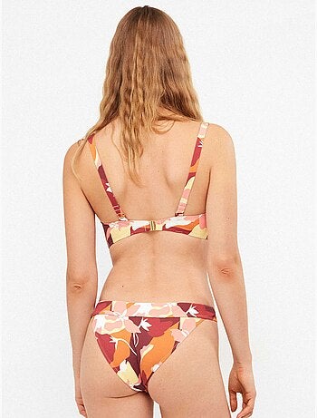 Klassieke bikini slip met retro geometrische print