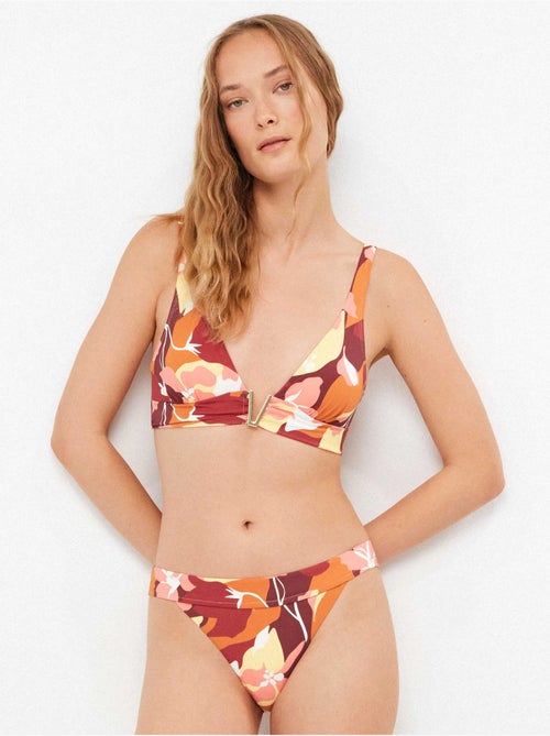Klassieke bikini slip met retro geometrische print - Kiabi