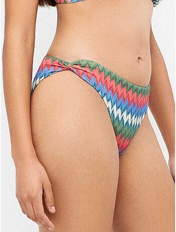 Klassieke bikini slip met zigzag patroon